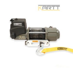 4500 lb electric winch by KARTT with synthetic rope