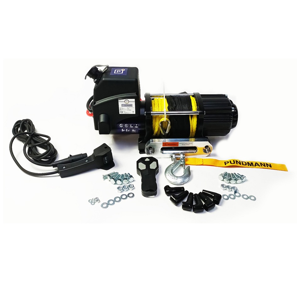 4500 lbs (20kN) 12v Electric Winch Synthetic Rope (WP72135B) Kartt