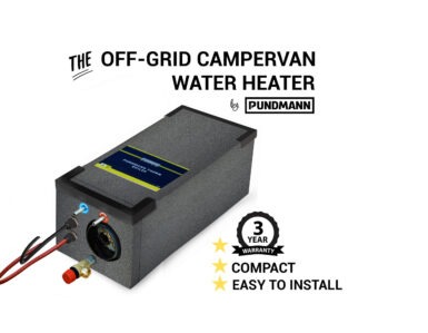 Off Grid Campervan Water Heater by Pundmann 9.9 litre Air Combi +12V 200W + 230V 500W